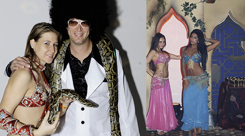 Men op de foto kan met de slang kan